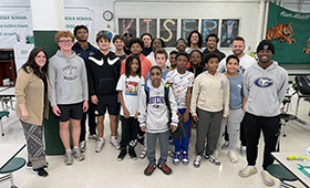  Group of Kiser Middle School and Grimsley High School Students Pose at Kiser Middle School